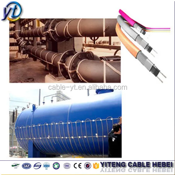 18W 35W 65W self regulating heating cable 220v heating cable for heat tracing