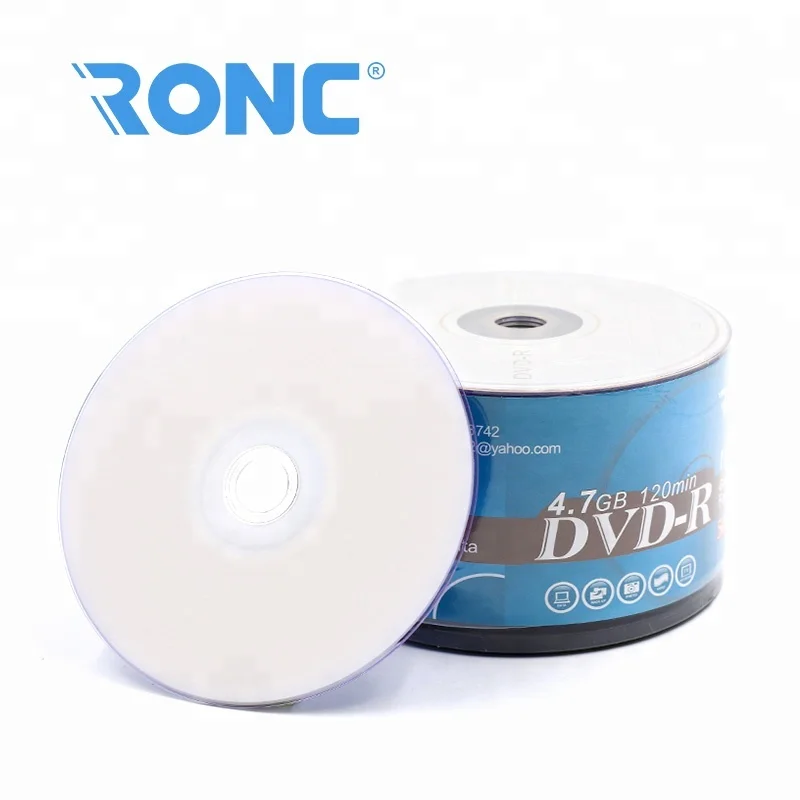 Blank DVD R manufacturers 4.7GB 120min 1-16X Inkjet Printable DVD-R