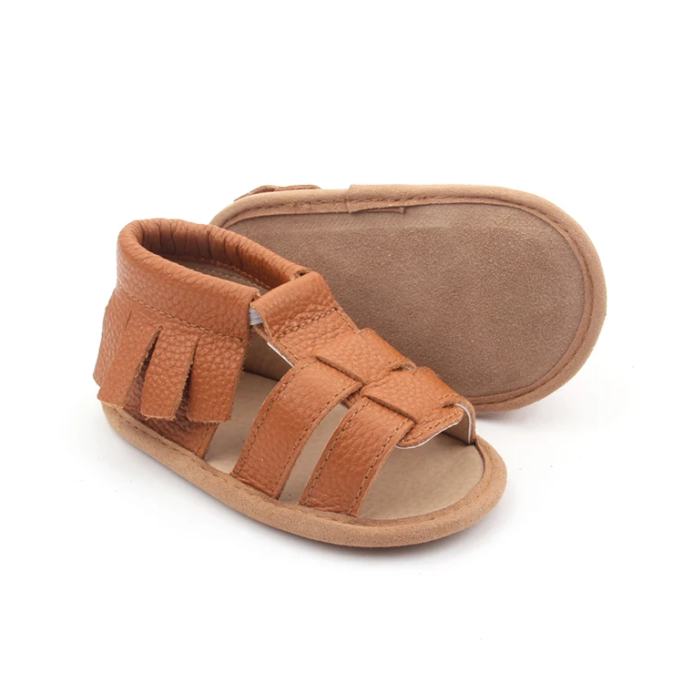 BEIBIENOYA Baby Sandals Leather Baby Shoes Baby Moccasins Sandals Shoes For Outside