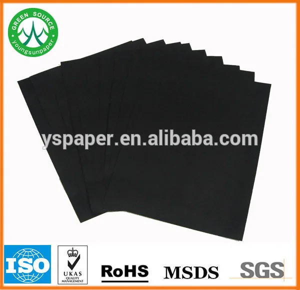 80 гр сырья черной бумаги/черный картон