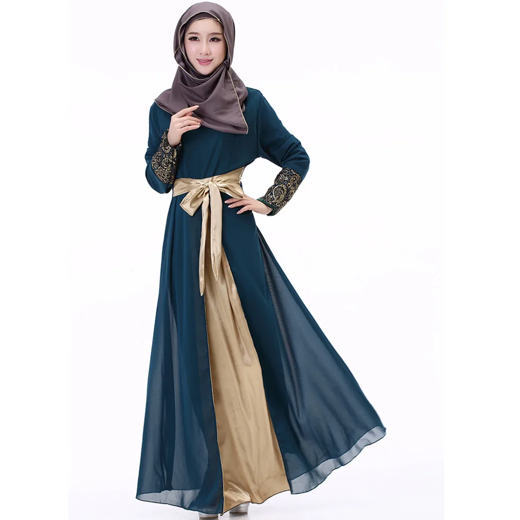 
Fashion Islamic Turkish Clothing Wholesale Women Abaya Muslim Dresses Long Sleeve Dress 