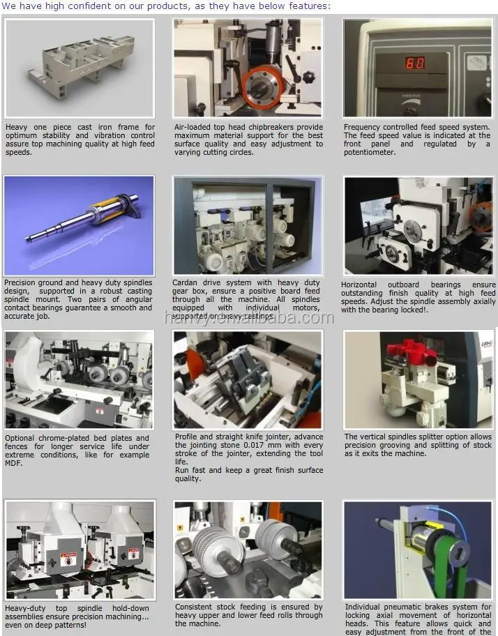 230 мм 6 шпинделей концепция Dl-3006 Линарес пластический строгальный станок и фрезерный станок