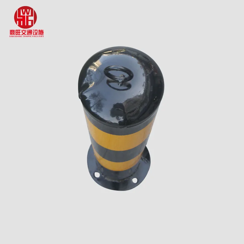 DINGTIAN Traffic Safety Iron Parking Road Bollard Barrier Fixed Road  Barrier