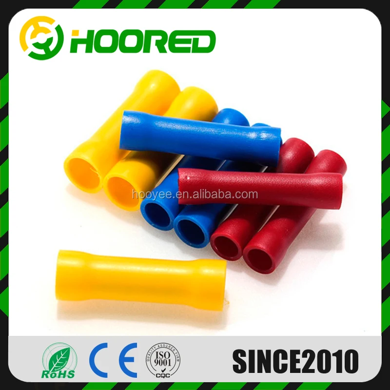 22 - 18 16 - 14 12 - 10 AWG Splice Butt Insulated Wire Connector Crimp Terminal