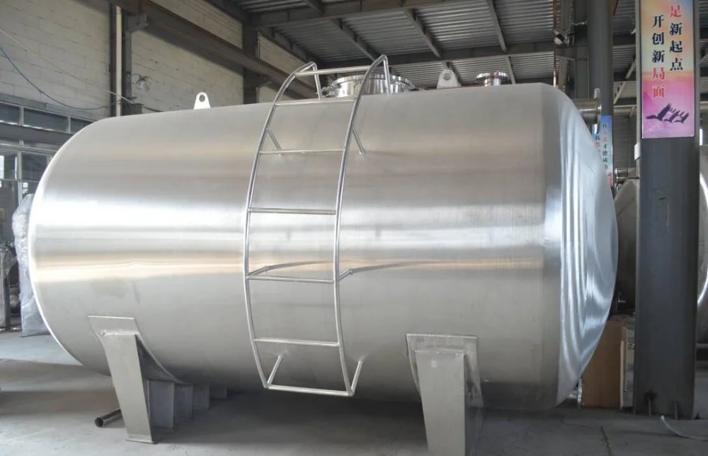 Stainless steel 304/316L water tank 1000 liter horizontal type stainless steel water storage tank