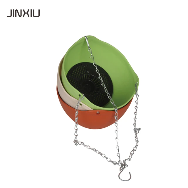 
new design colorful balcony plastic hanging basket 