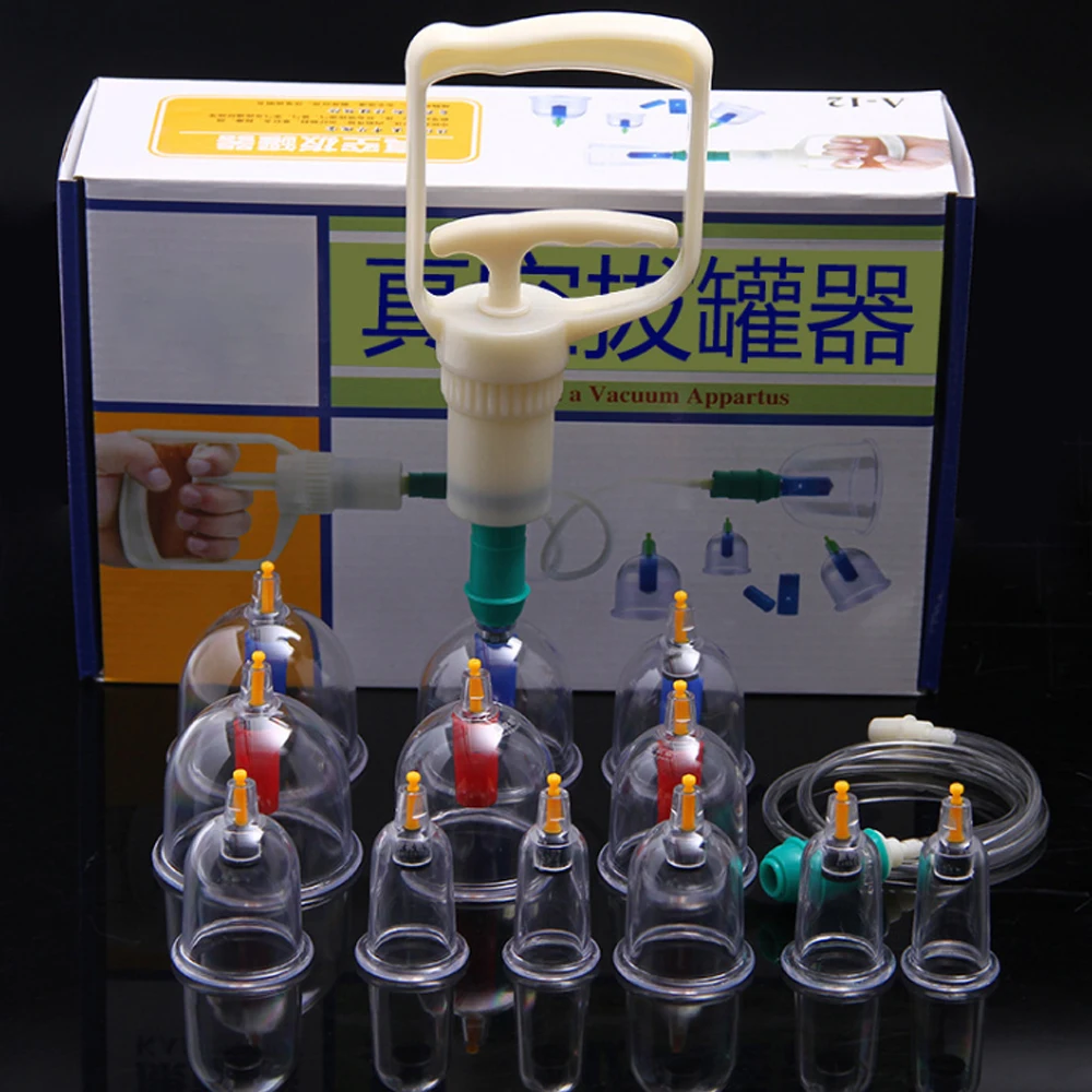
OCELL Chinese traditional medicine Medical Suction cups Cupping Therapy Vacuum cupping Massage for body health cupping 12pcs set 