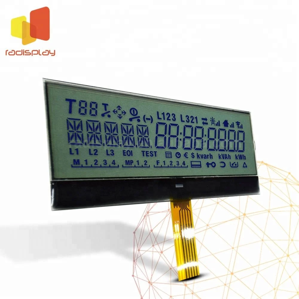 Custom Oem 6 Digit 7 Segment Energy Meter Lcd Display Module