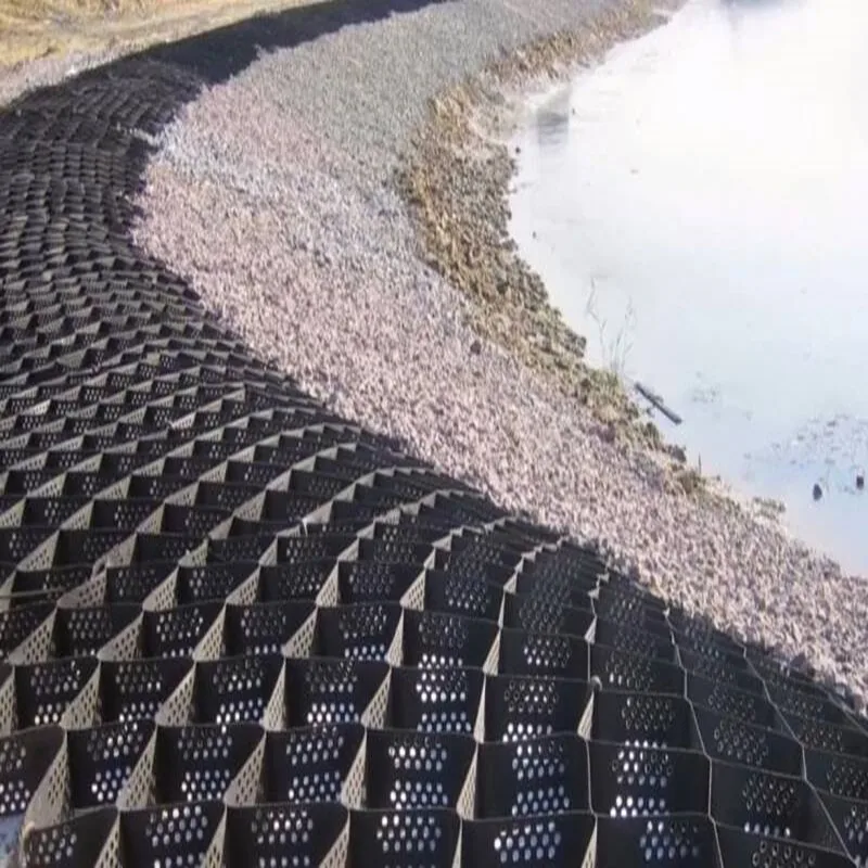 Перфорированная шероховатая поверхность HDPE Geocell для стабилизации наклона почвы сотовый гравий фиксатор