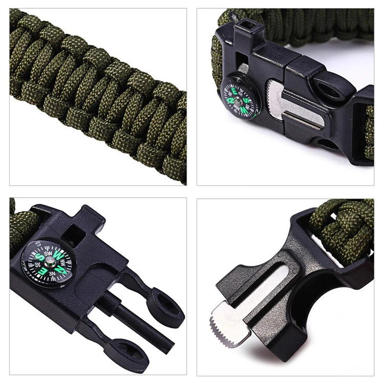 Manufacturer wholesale 550 paracord survival bracelet with logo
