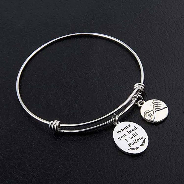 Gilmore Girls Mother Daughter gift Bracelet pinky promiss Where You Lead I Will Follow Friendship bracelet