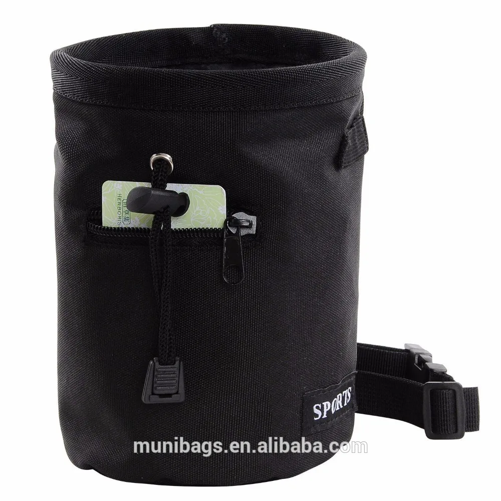
Rock Climbing Chalk Bag With Belt and Zipper Pocket- For Chalk Storage 