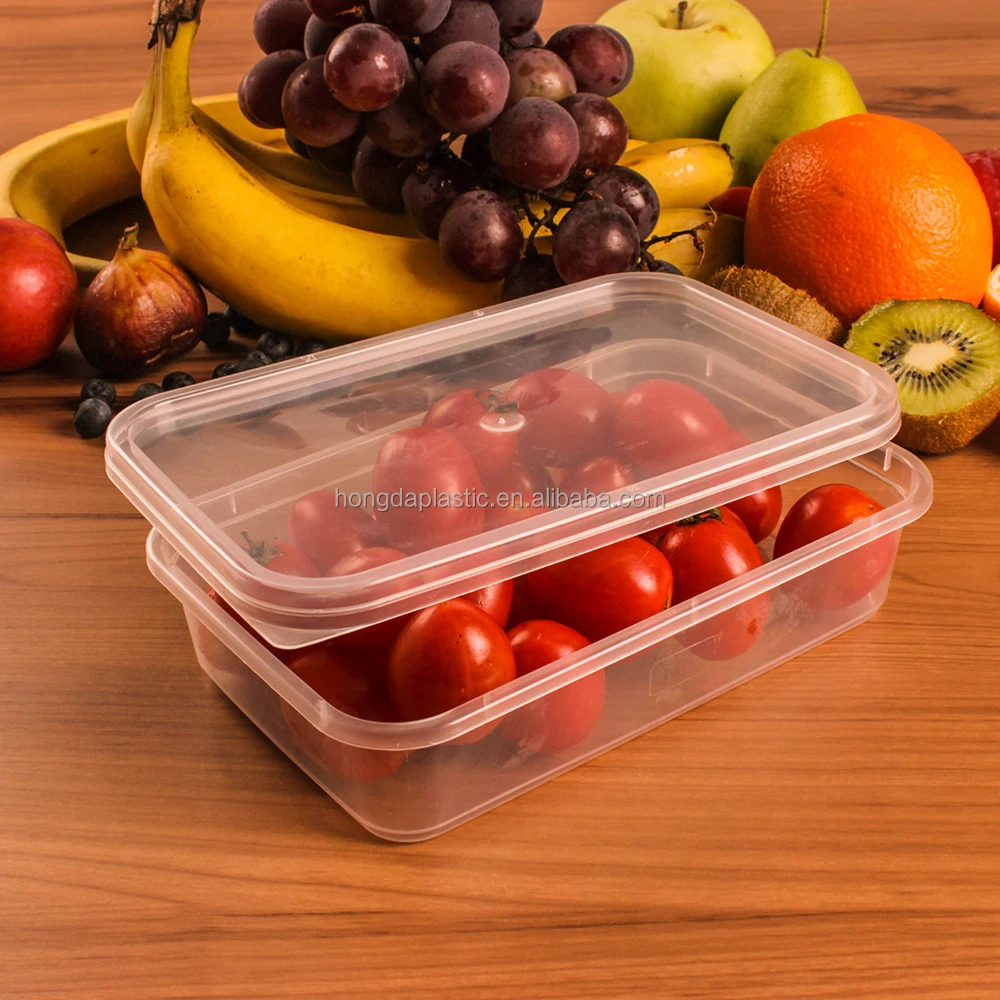 BPA Free Microwavable Hermetic Disposable Plastic Square Food Container