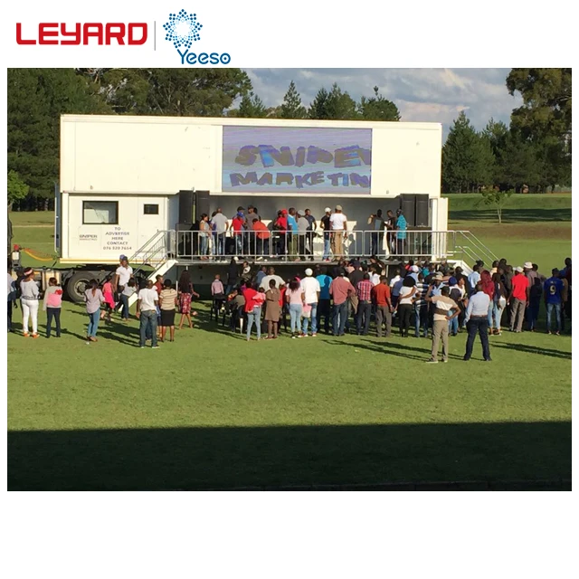 
Outdoor P4 advertising folding stage truck for sale 