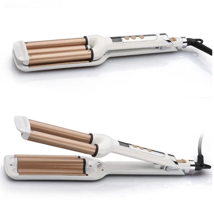 ST2288 three tube curling iron thermostat three tube curler LCD display egg roll stick three roll stick
