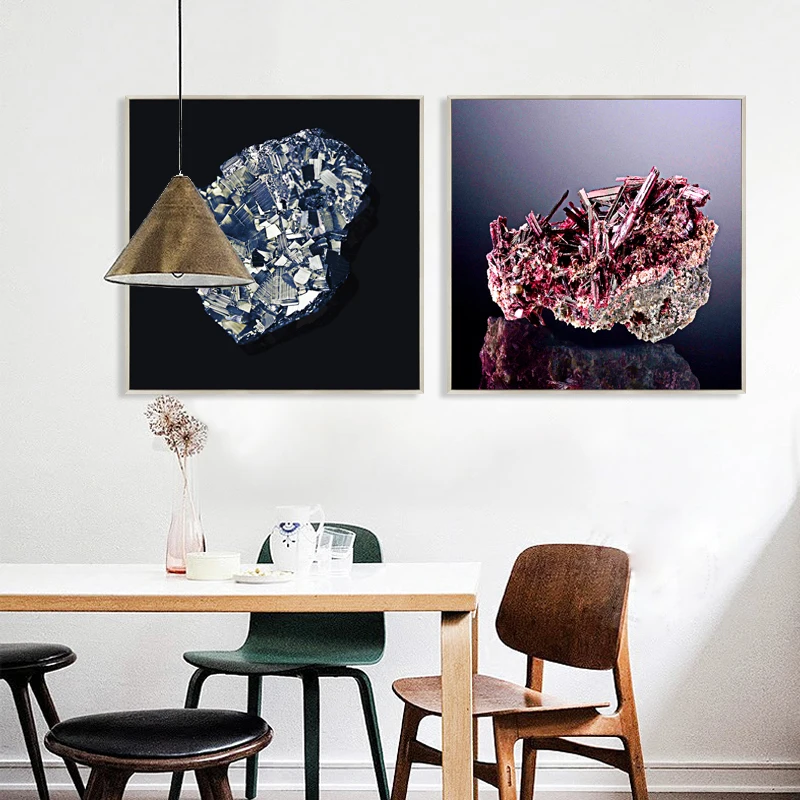 
Minimalist diamond shape canvas print painting large 3D living room wall art decor decoration piece 