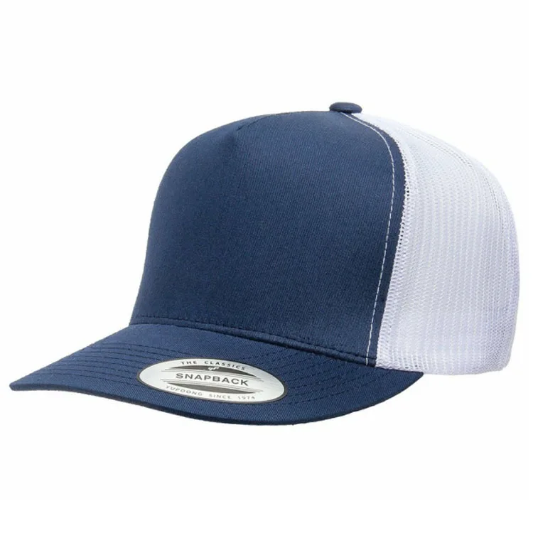 Custom blank flat bill trucker hat with different Colors for mens