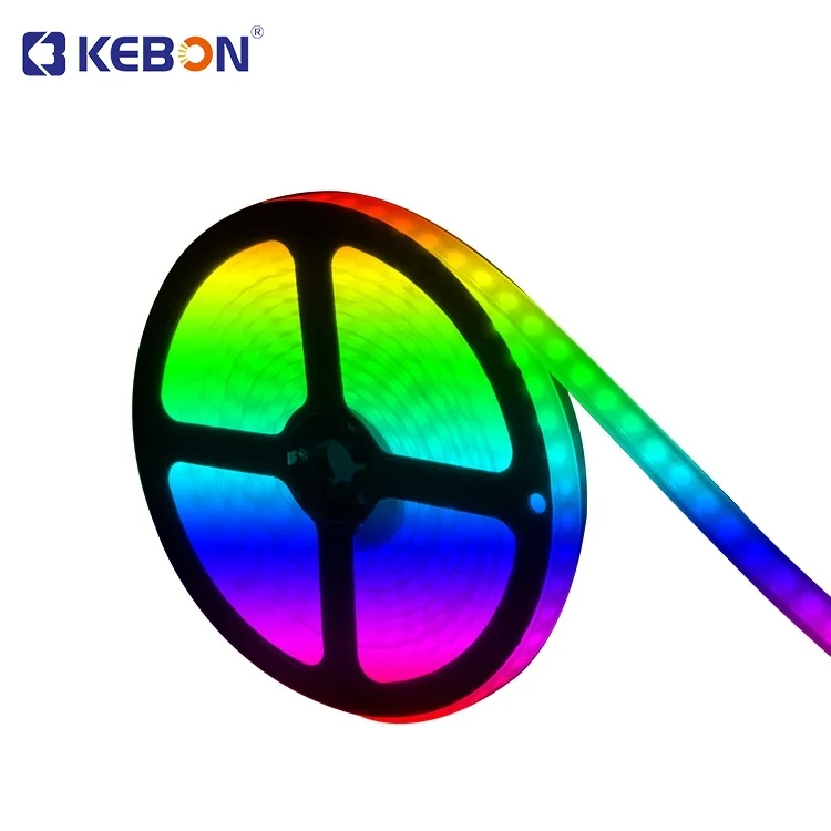 High lumen digital addressable portable waterproof 60led/m RGB 12 24 v 5050 led strip light