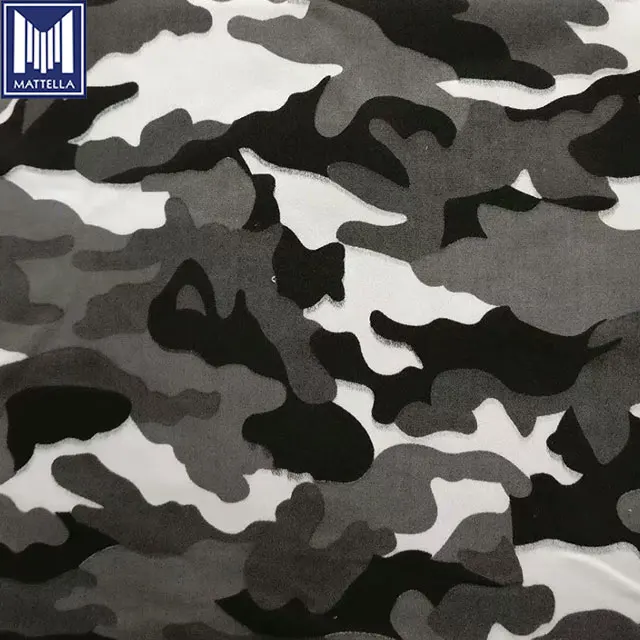 customized color design logo disruptive pattern camouflage printed denim fabric for jeans garments