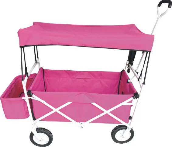 Outdoor Garden Wagon Foldable Tool Cart ,Beach Wagon Fold trolley folding wagon for kids