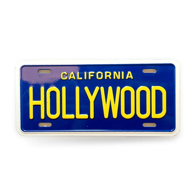 
High quality California embossing decor tin eco friendly souvenir number plate 