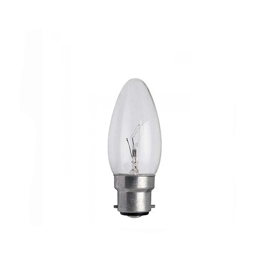 C35 40W e14 b22 candle incandescent bulb