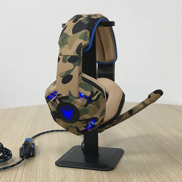 SATE (AE-368C) New 3.5mm Camouflage Game Headset Professional Gamer Stereo Head-mounted Headphone Computer Earphones for PS4 PS3