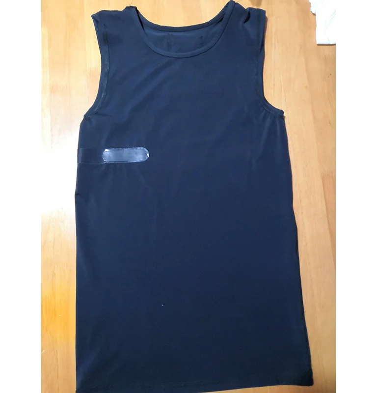 
heart rate monitor GPS T-Shirt sleaveless (HRM sensor not included, buttons on the neck) 