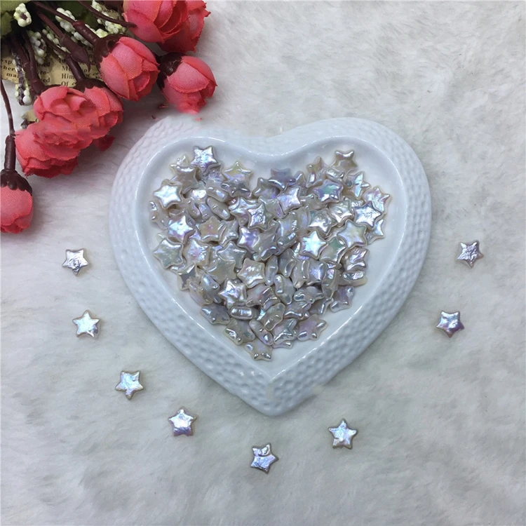 Wholesale 9-11mm AAA star shape natural baroque pearls oyster shells in freshwater oysters vacuum-packed