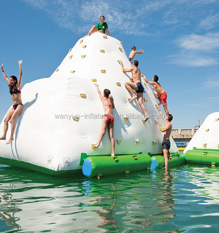 High quality inflatable iceberg water toy inflatable pool iceberg rock climbing floating