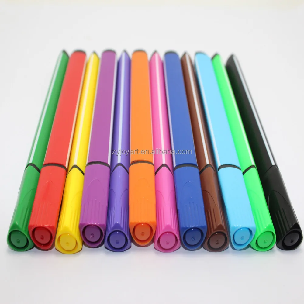 Water color Marker Pen Multiple Use Pack of 12 in Clear Plastic Carry Case