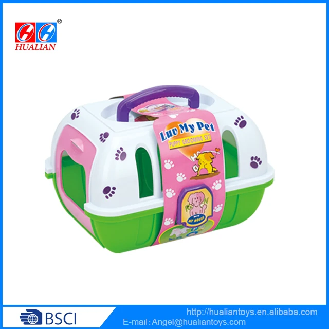 Hualian Pretend Play Vet Educational Toys Pet House With Plush Dog & Accessories