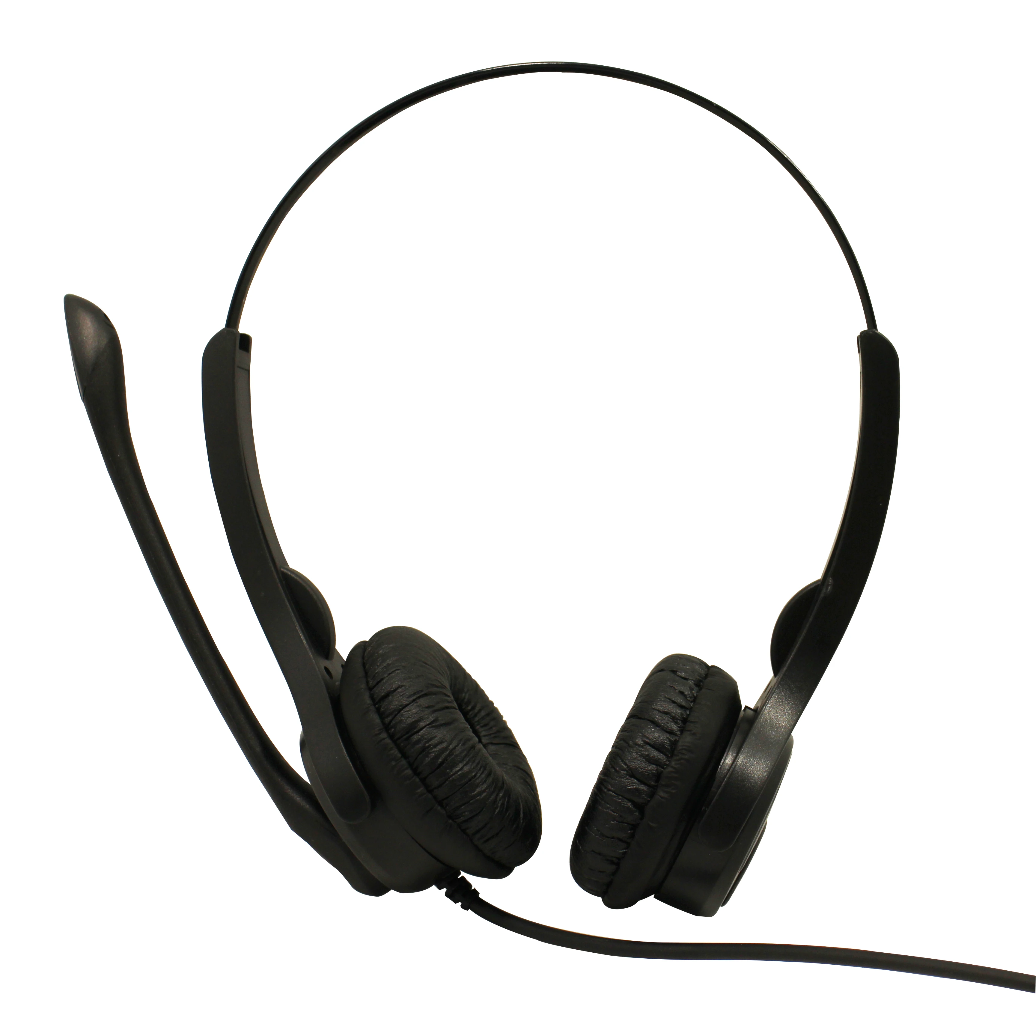 
Call center headset with noise cancelling microphone amd QD plug 