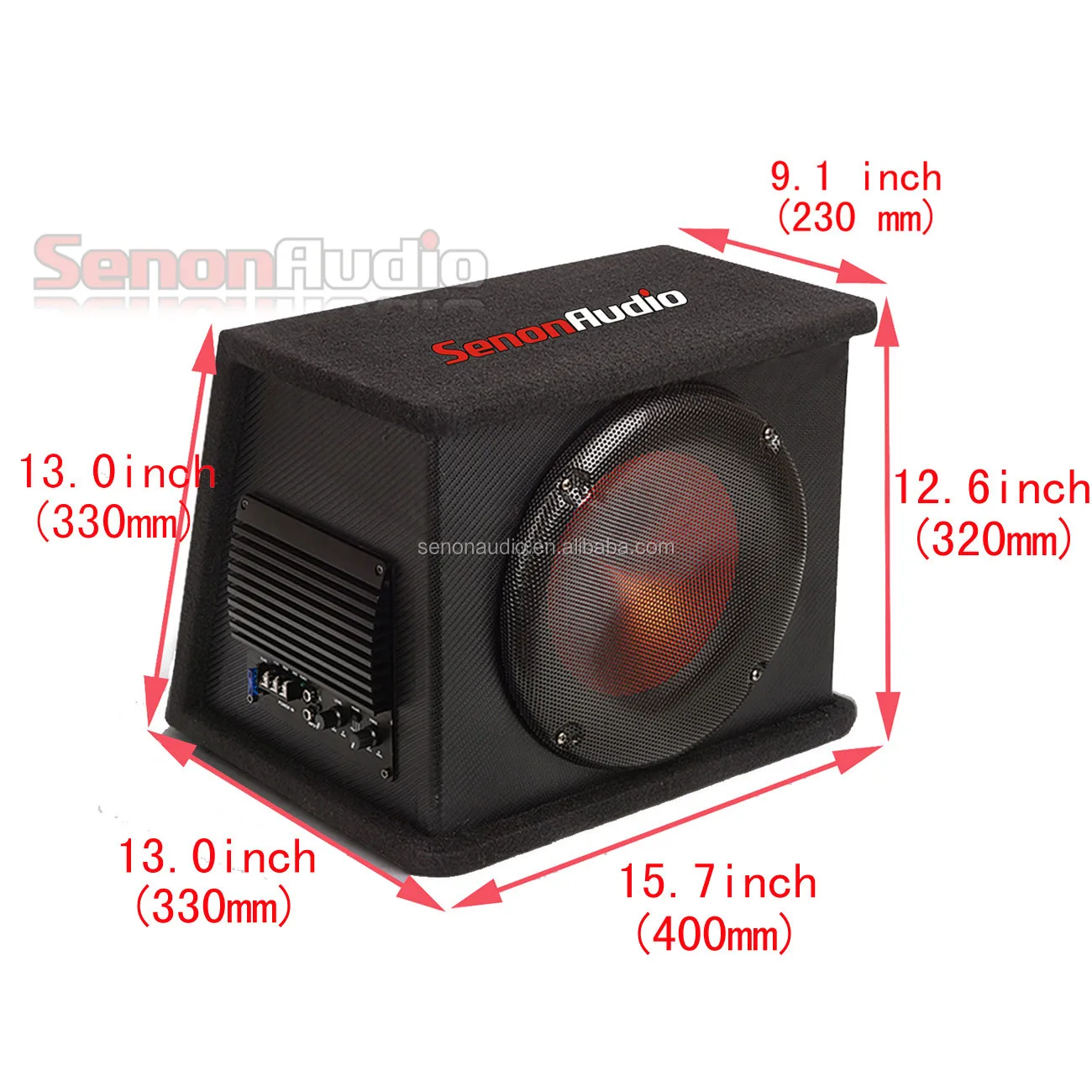 10Inch  Ported 12V Car Active Audio Subwoofer Enclosure Bass Box Amplified Speaker Car Audio Subwoofer Box