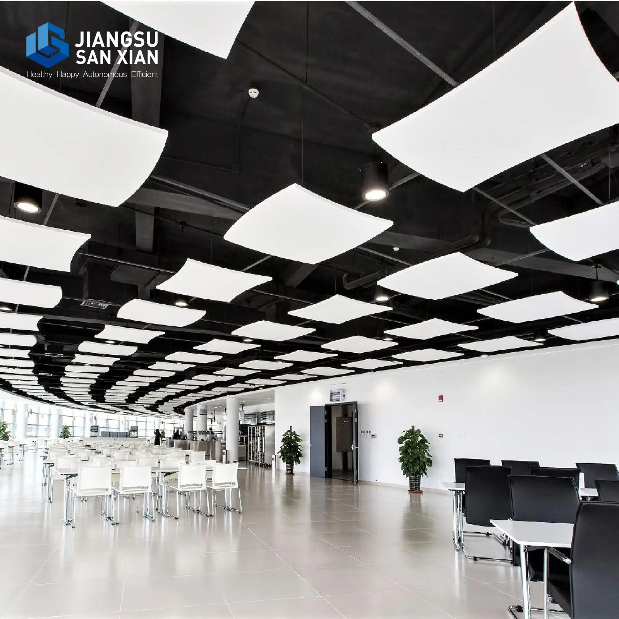 
sound absorbing acoustic glass fiber ceiling tiles plafon 