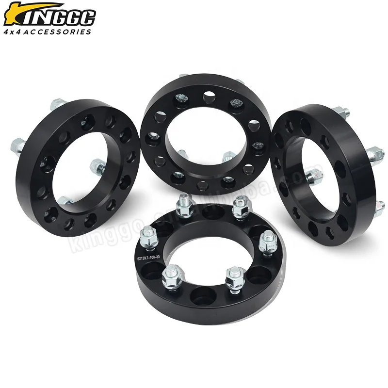 30mm Black Anodized aluminum wheel spacer adapter 6x139.7