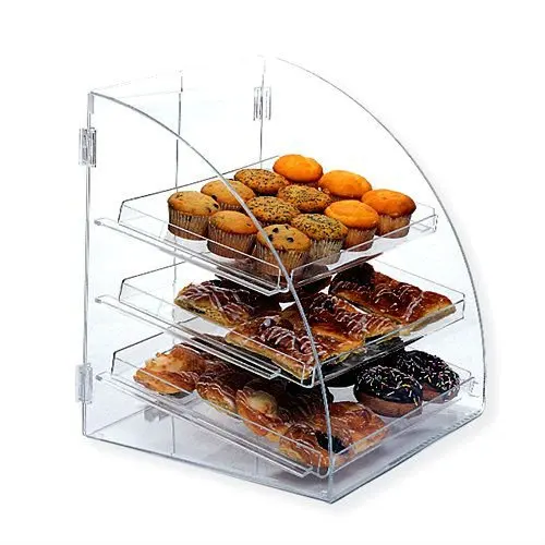 Clear Acrylic bakery box Acrylic bread display Acrylic cake showcase show stand shelf