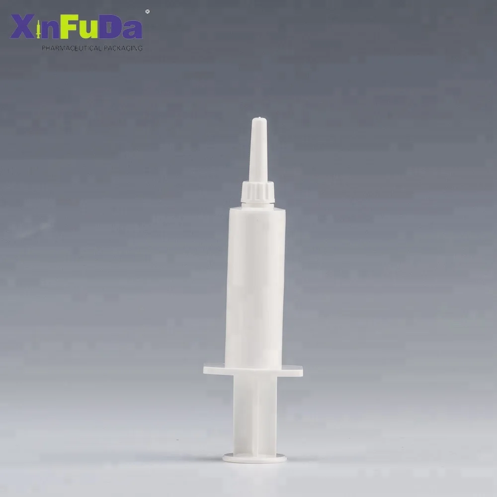 Bovine udder use 5ml white plastic container injection intramammary veterinary syringe for animal mastitis medicine