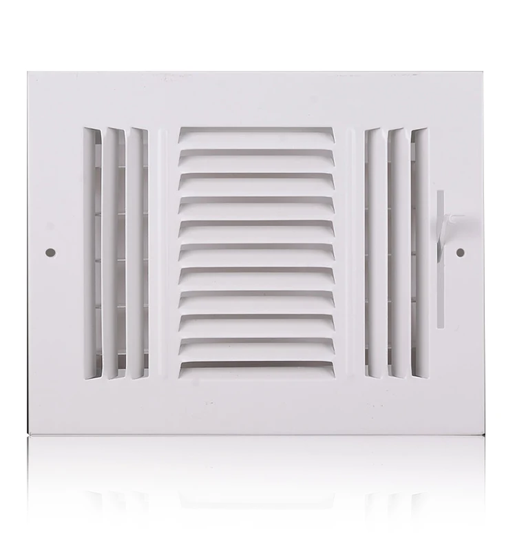 3 way SW exhaust air register ceiling air vent  & Diffuser - Flat Stamped Face - Register - Sidewall/Ceiling Grille Register