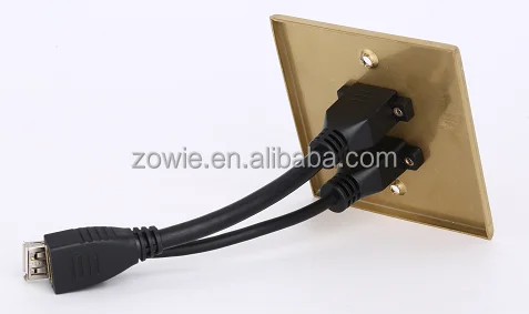 86 size stainless steel Hdmi-compatible euro usb wall plate