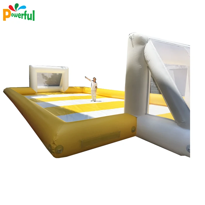 Giant inflatable volleyball field soap football field