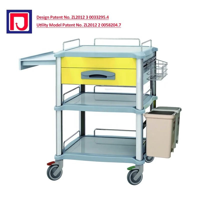 Многофункциональная алюминиевая металлическая медицинская тележка, тележка для больничных пациентов