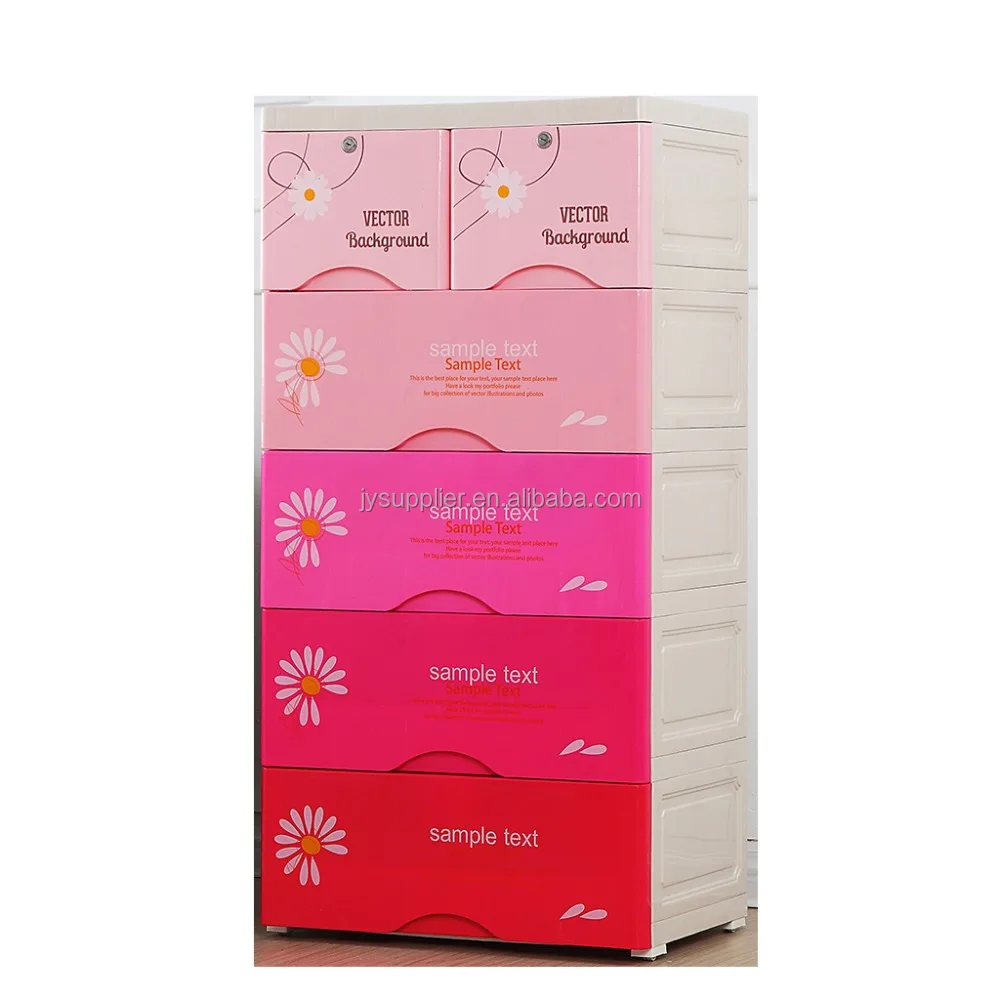 
New Style Cartoon Baby Plastic Drawer Storage Cabinet 