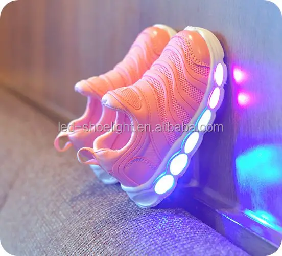 Waterproof flashing led light up kids shoes