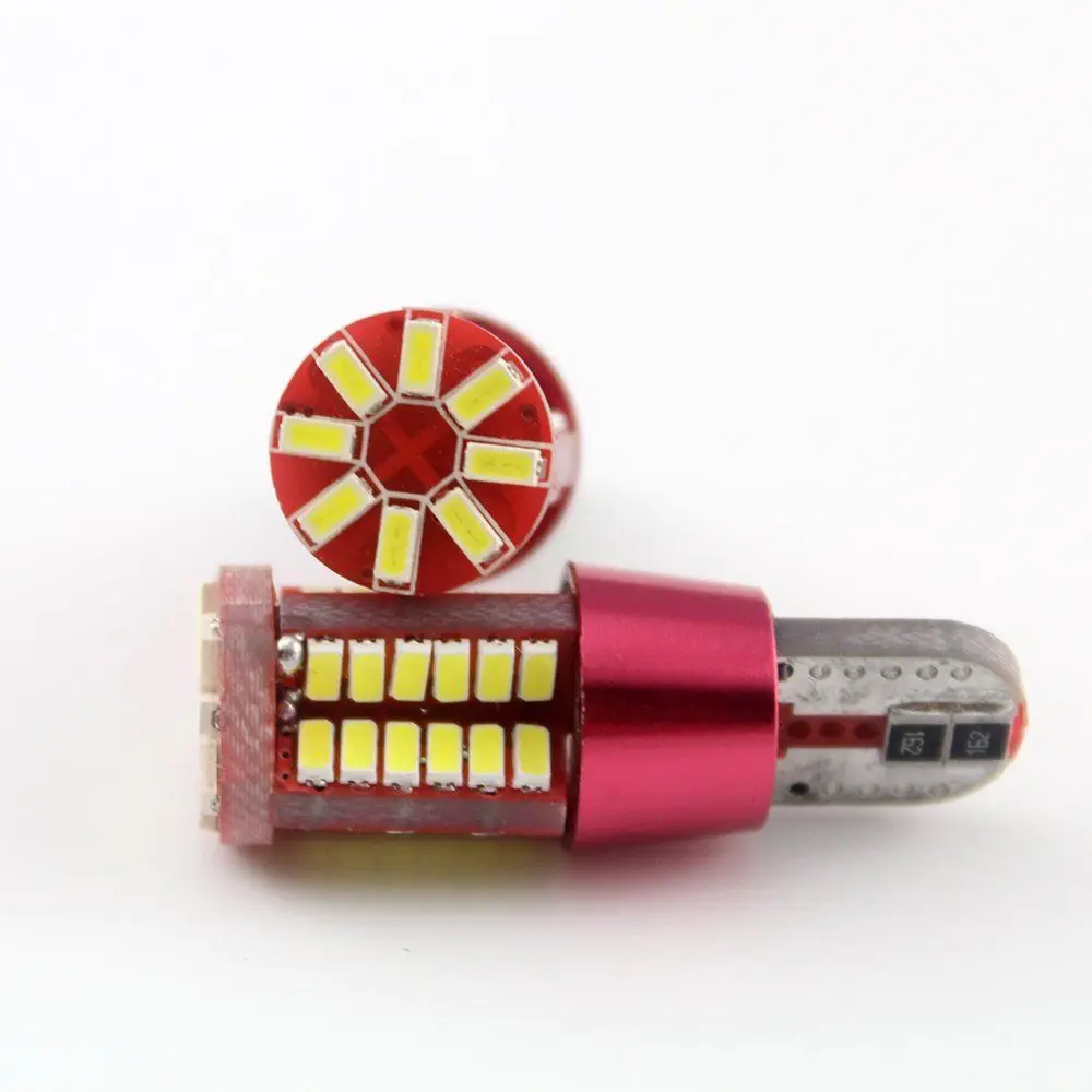 T10 led light canbus w5w 57smd 4014 bulb parking light red interior led lamp