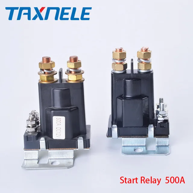 Dual Battery Start relay 4 Pin Large Current 500A 12V 24VDC Car Power Switch,Starting Relay,Auto Start Contactor,Heavy current