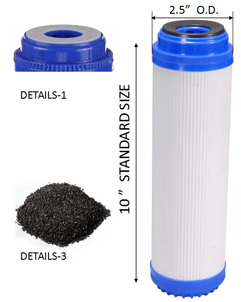 Granular carbon filter cartridge Best coal as raw material 10 inch