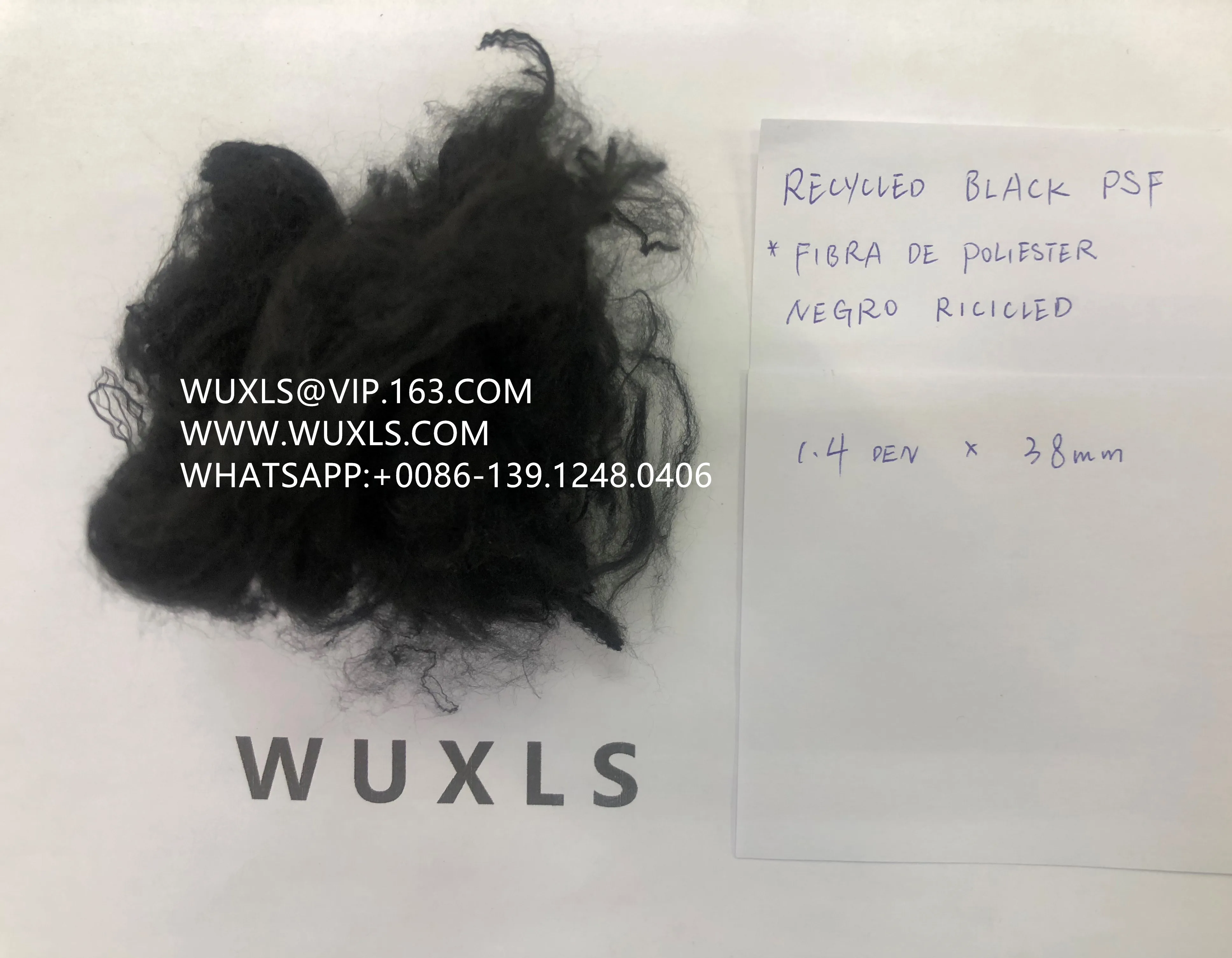 
black psf 1.2d/1.4d x 38mm recycled Grade A1, A2, 100% virgin,polyester staple fiber fibre high tenacity 4.2CN/DTEX~5.8CN/DTEX 