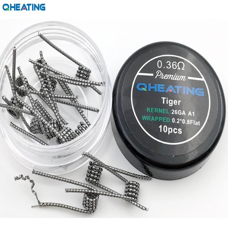 
Pre-built coils tiger 26ga+0.2*0.8 Vape Coils Alien coil/Tiger coil/Fused clapton coil wrap coil for rda atomizers 