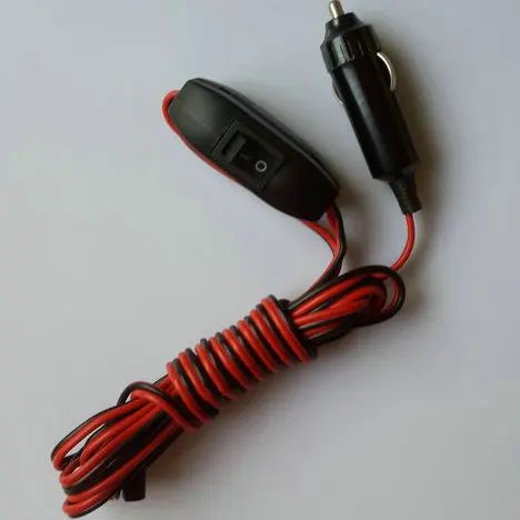 12v 24v auto car cigarette plug to 3 way 3-way car cigarette socket splitter cable